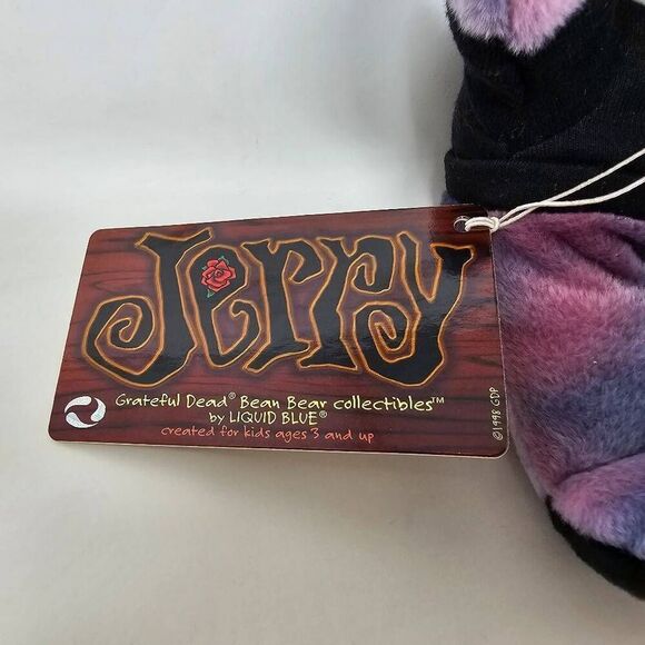 VINTAGE 1998 GRATEFUL DEAD BEAN BEAR PURPLE JERRY GARCIA BY LIQUID BLUE 8" NEW - Picture 4 of 7